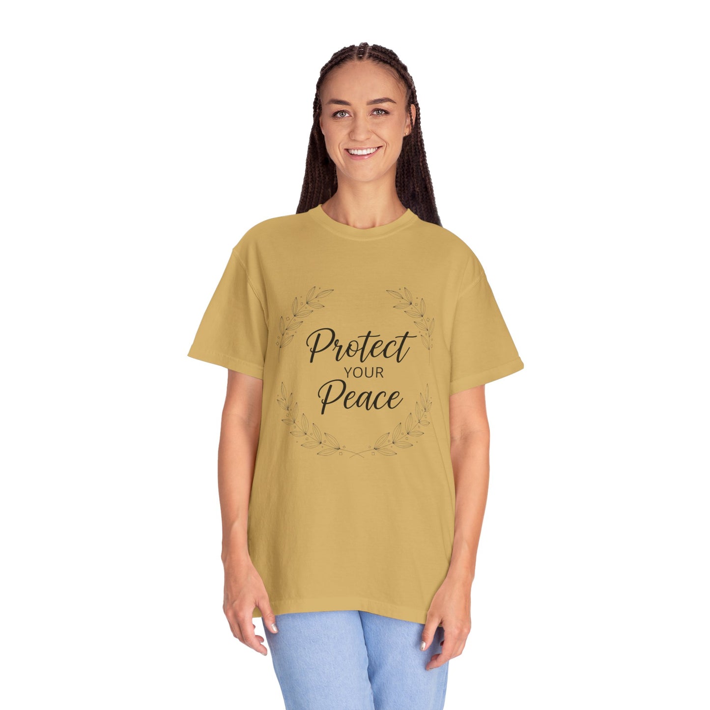 Protect Your Peace T-Shirt — Inspirational Floral Graphic Tee