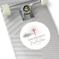 Discernment Over Distraction Round Sticker — Christian Cross Inspirational Vinyl