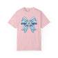 Blue Snowflake Bow T-Shirt — Winter Holiday Graphic Tee