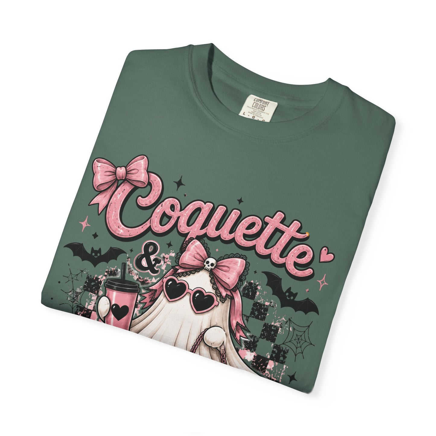 Coquette & Creepy Ghost Tee – Cute Gothic Halloween T-Shirt