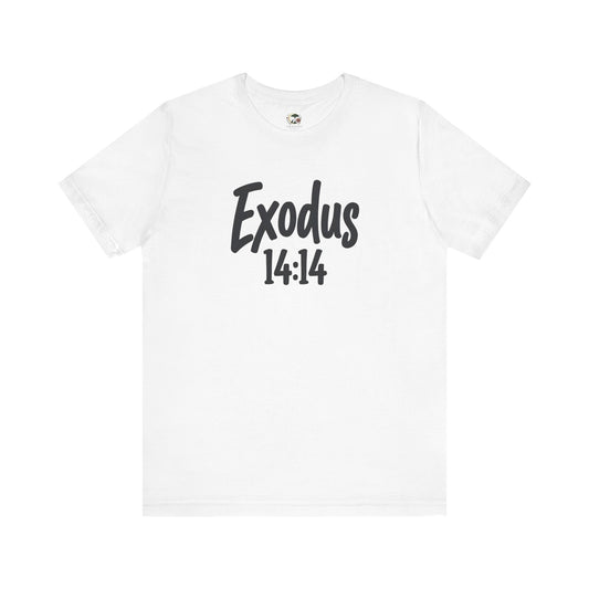 Exodus 14:14 Christian T-Shirt — Faith Scripture Tee