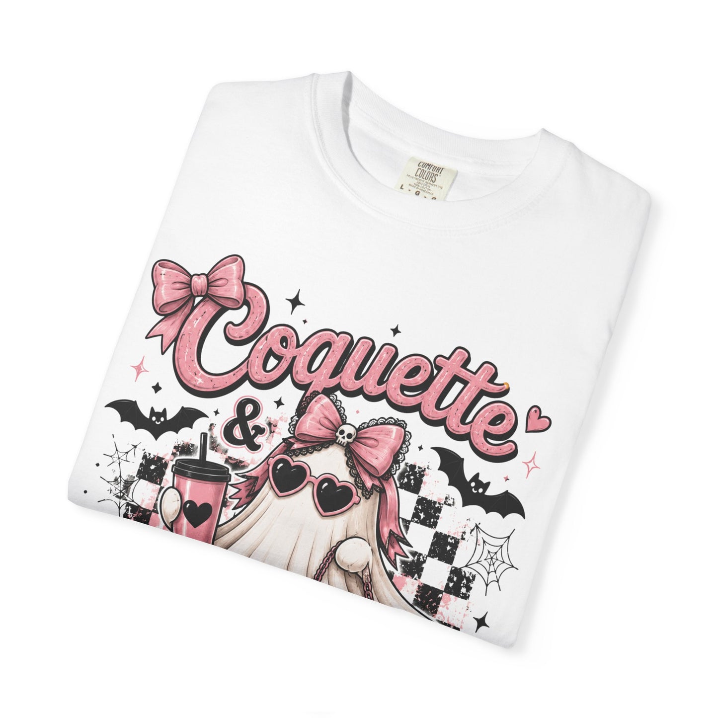 Coquette & Creepy Ghost Tee – Cute Gothic Halloween T-Shirt