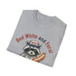 Raccoon Hot Dog Tee - “Red White and Feral” Patriotic Funny Graphic T-Shirt