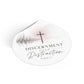Discernment Over Distraction Round Sticker — Christian Cross Inspirational Vinyl