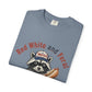 Patriotic Raccoon T-Shirt — "Red White and Feral" Hot Dog Design