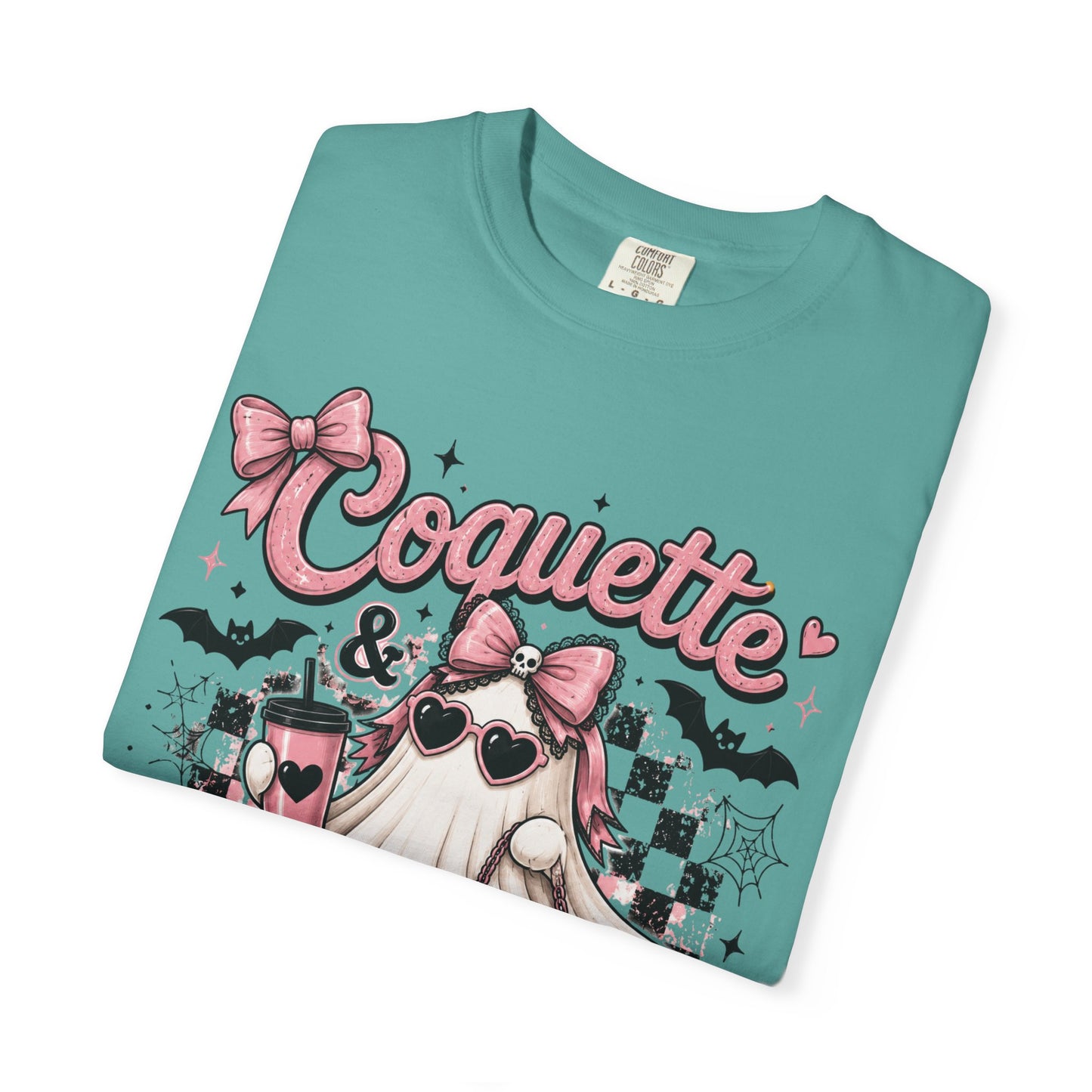 Coquette & Creepy Ghost Tee – Cute Gothic Halloween T-Shirt