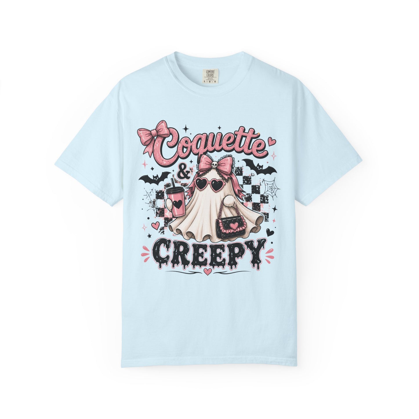 Coquette & Creepy Ghost Tee – Cute Gothic Halloween T-Shirt
