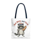 Red White and Feral Raccoon Tote Bag – 'Merica Hot Dog Patriotic Canvas Tote