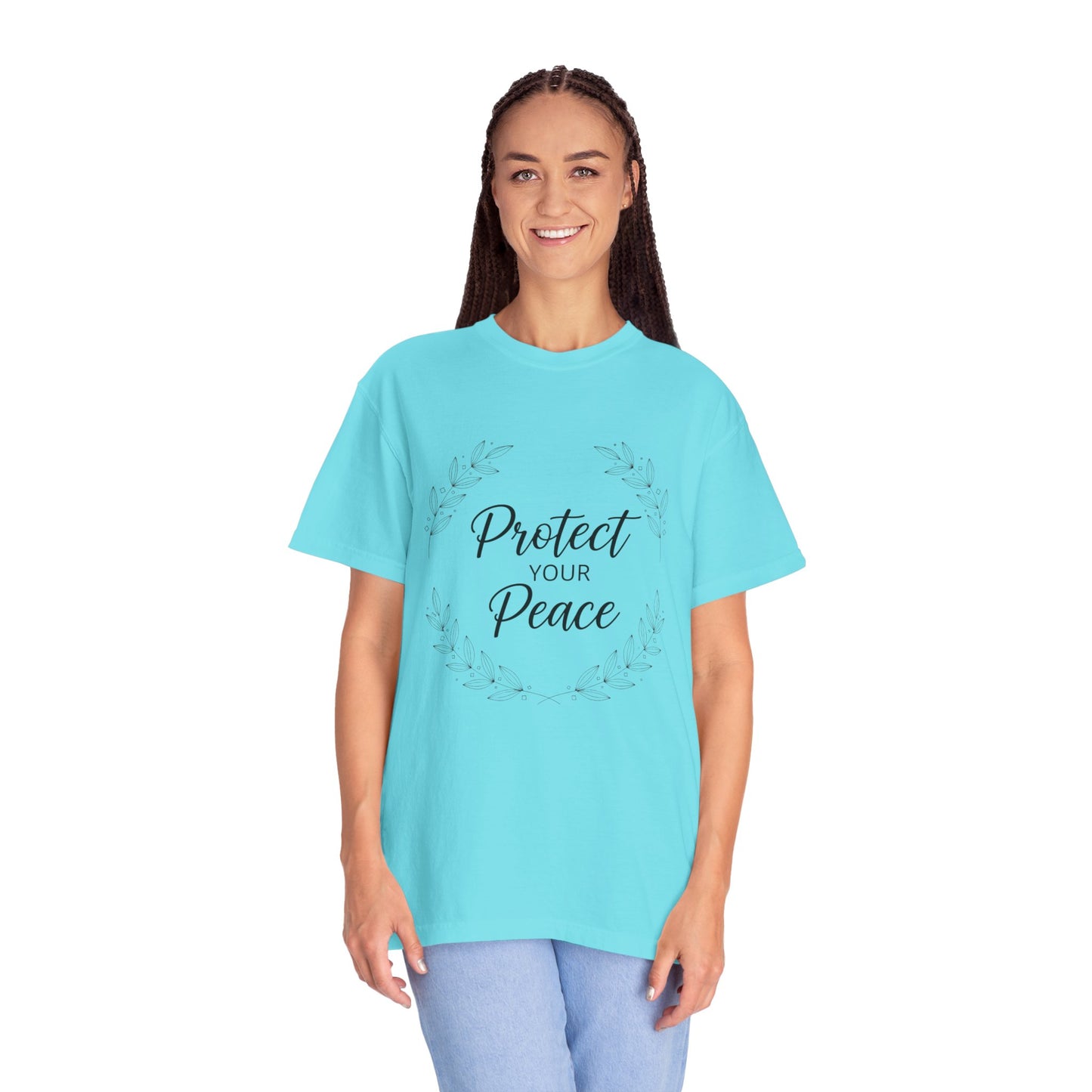 Protect Your Peace T-Shirt — Inspirational Floral Graphic Tee