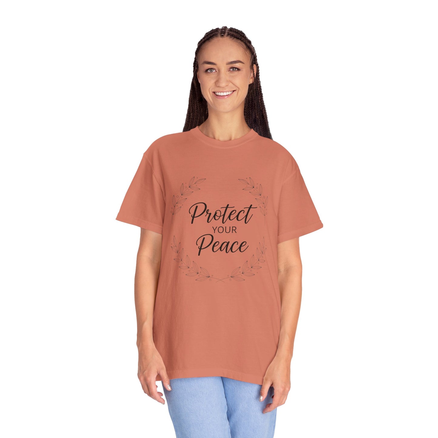 Protect Your Peace T-Shirt — Inspirational Floral Graphic Tee