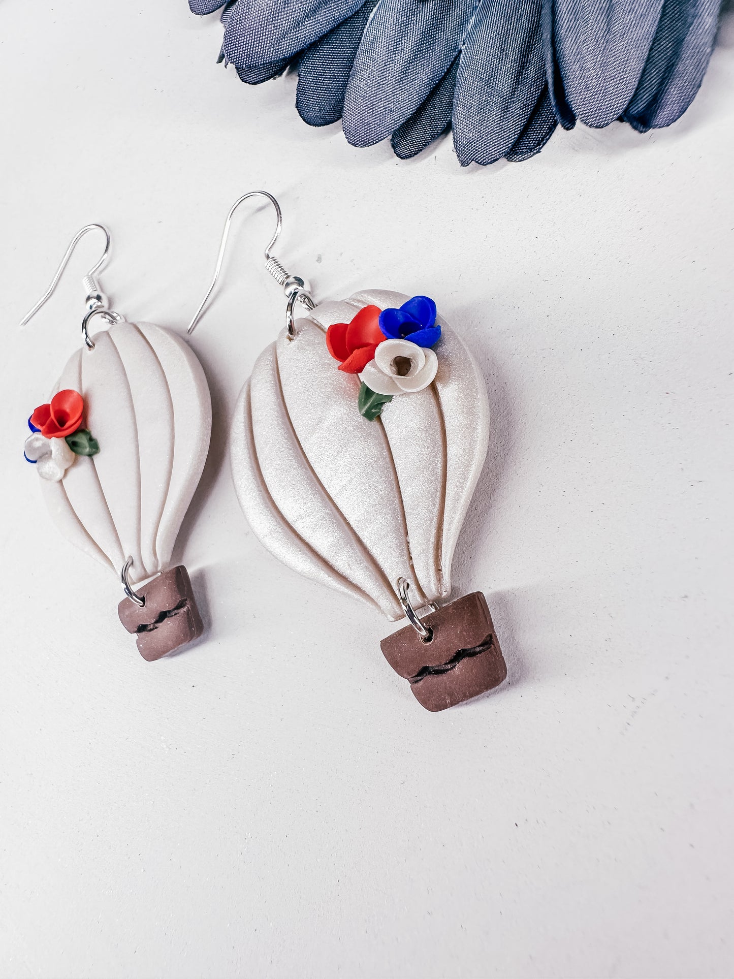 “Up, Up & Away” – Enchanted Hot Air Balloon Polymer Clay Earrings
