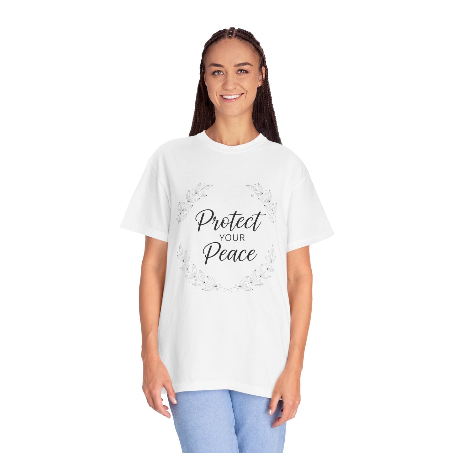 Protect Your Peace T-Shirt — Inspirational Floral Graphic Tee