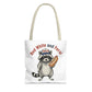 Red White and Feral Raccoon Tote Bag – 'Merica Hot Dog Patriotic Canvas Tote