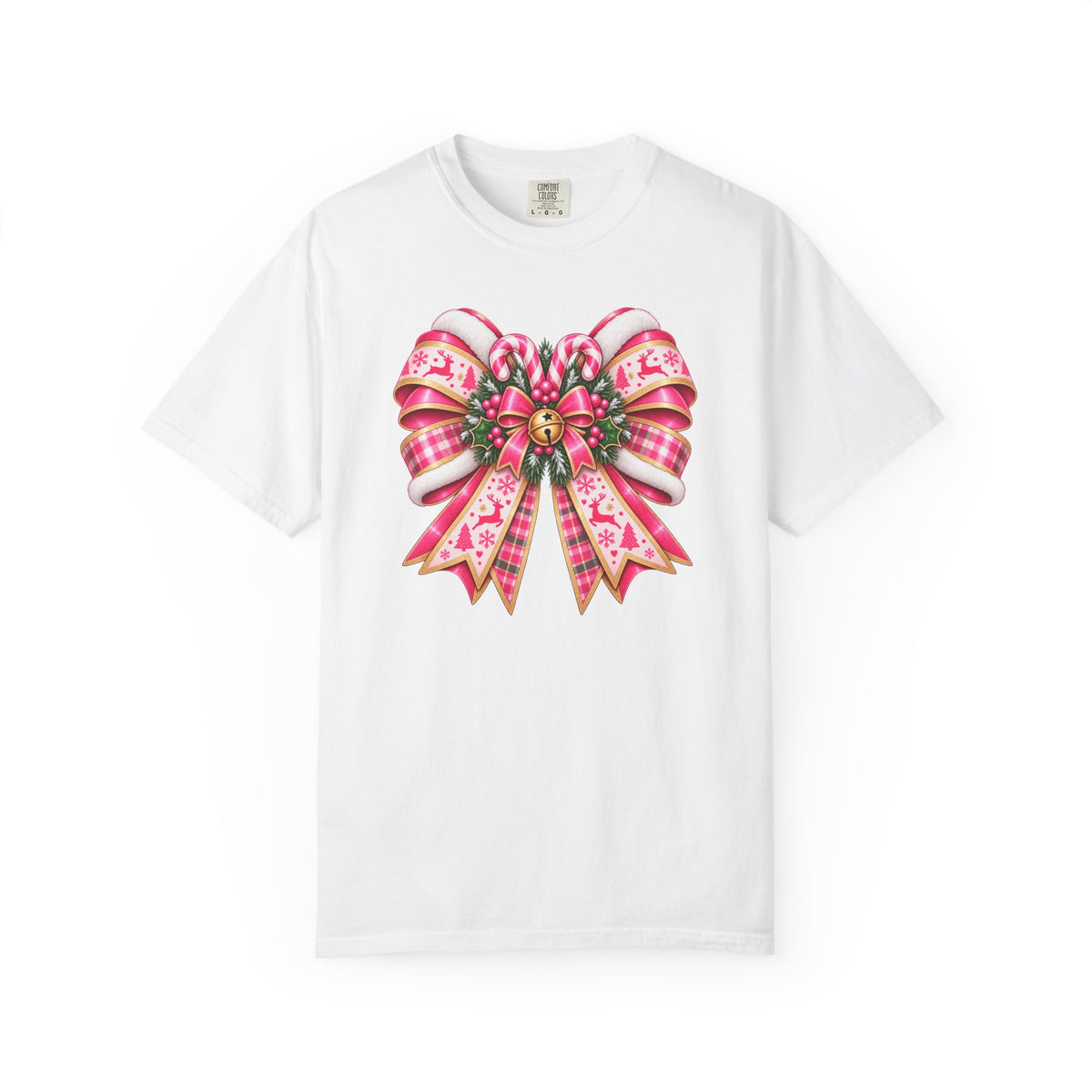 Christmas Pink Gift Bow T-Shirt