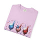 Red Wine & Blue T-Shirt — Patriotic Wine Glasses 4th of July Tee