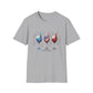 Patriotic Wine Glasses T-Shirt – Fourth of July Red White & Blue Wine Tee