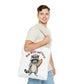 Red White and Feral Raccoon Tote Bag – 'Merica Hot Dog Patriotic Canvas Tote