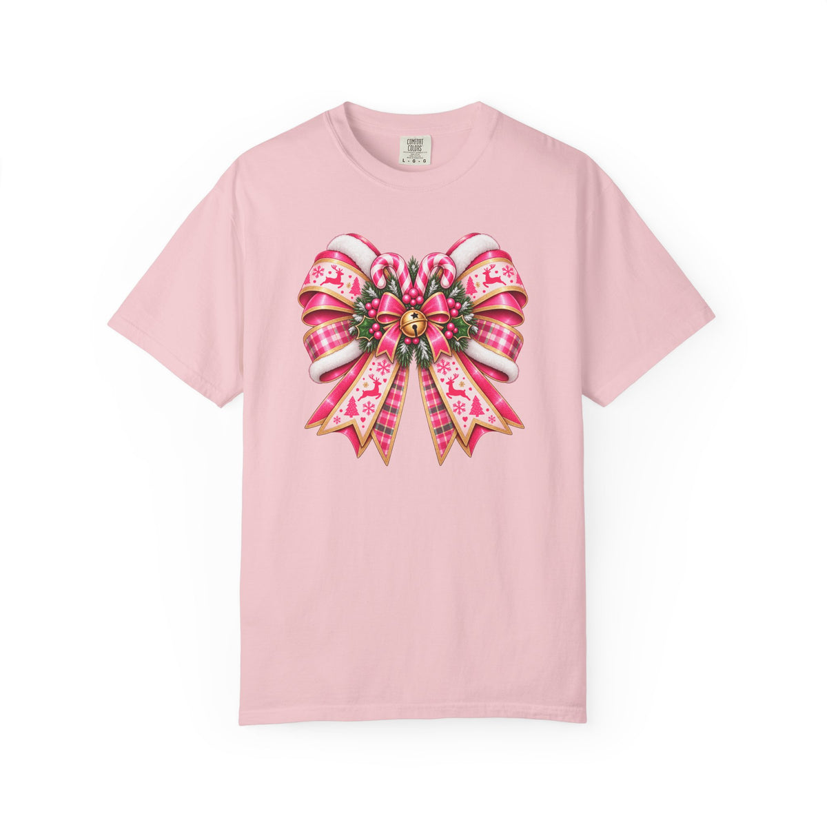 Christmas Pink Gift Bow T-Shirt