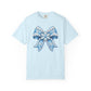Blue Snowflake Bow T-Shirt — Winter Holiday Graphic Tee