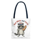 Red White and Feral Raccoon Tote Bag – 'Merica Hot Dog Patriotic Canvas Tote