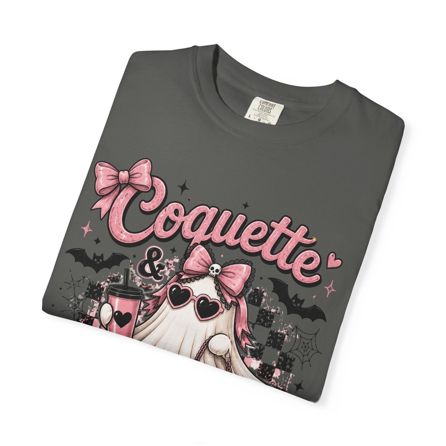 Coquette & Creepy Ghost Tee – Cute Gothic Halloween T-Shirt