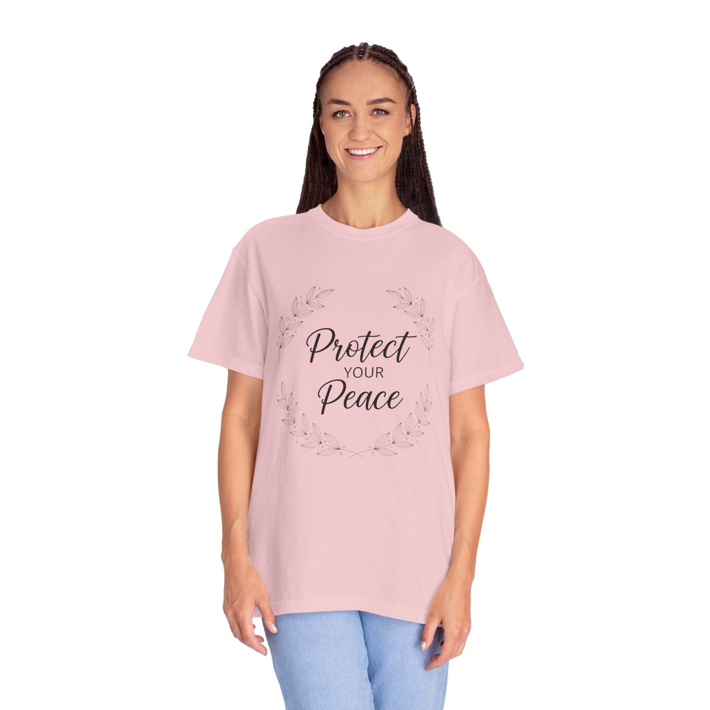Protect Your Peace T-Shirt — Inspirational Floral Graphic Tee