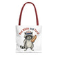 Red White and Feral Raccoon Tote Bag – 'Merica Hot Dog Patriotic Canvas Tote