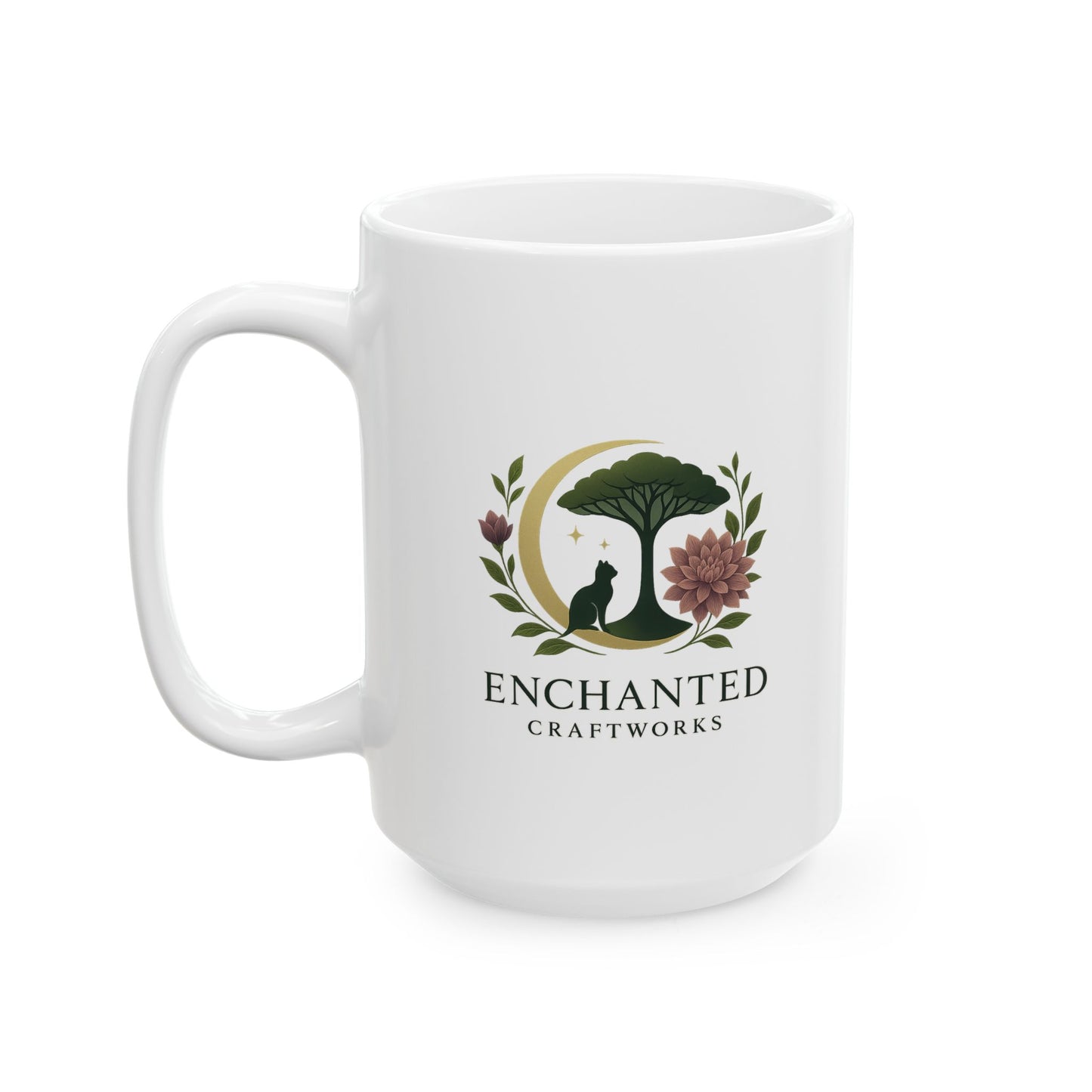 Ceramic Mug with Floral Design, Elegant Coffee Cup, Customizable Gift for Friends, Inspirational Tea Mug, Home & Office Decor