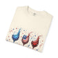 Red Wine & Blue T-Shirt — Patriotic Wine Glasses 4th of July Tee