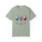 Red Wine & Blue T-Shirt — Patriotic Wine Glasses 4th of July Tee