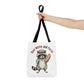 Red White and Feral Raccoon Tote Bag – 'Merica Hot Dog Patriotic Canvas Tote