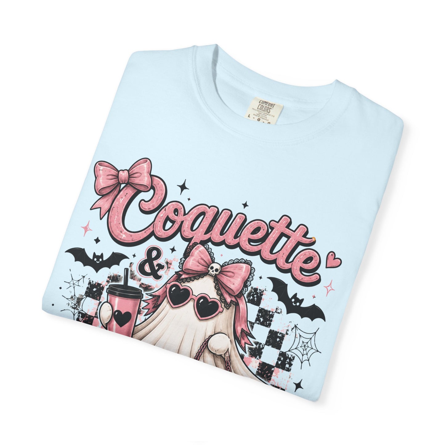 Coquette & Creepy Ghost Tee – Cute Gothic Halloween T-Shirt