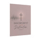 Discernment Over Distraction Poster — Christian Wall Art with Cross & Proverbs 4:25