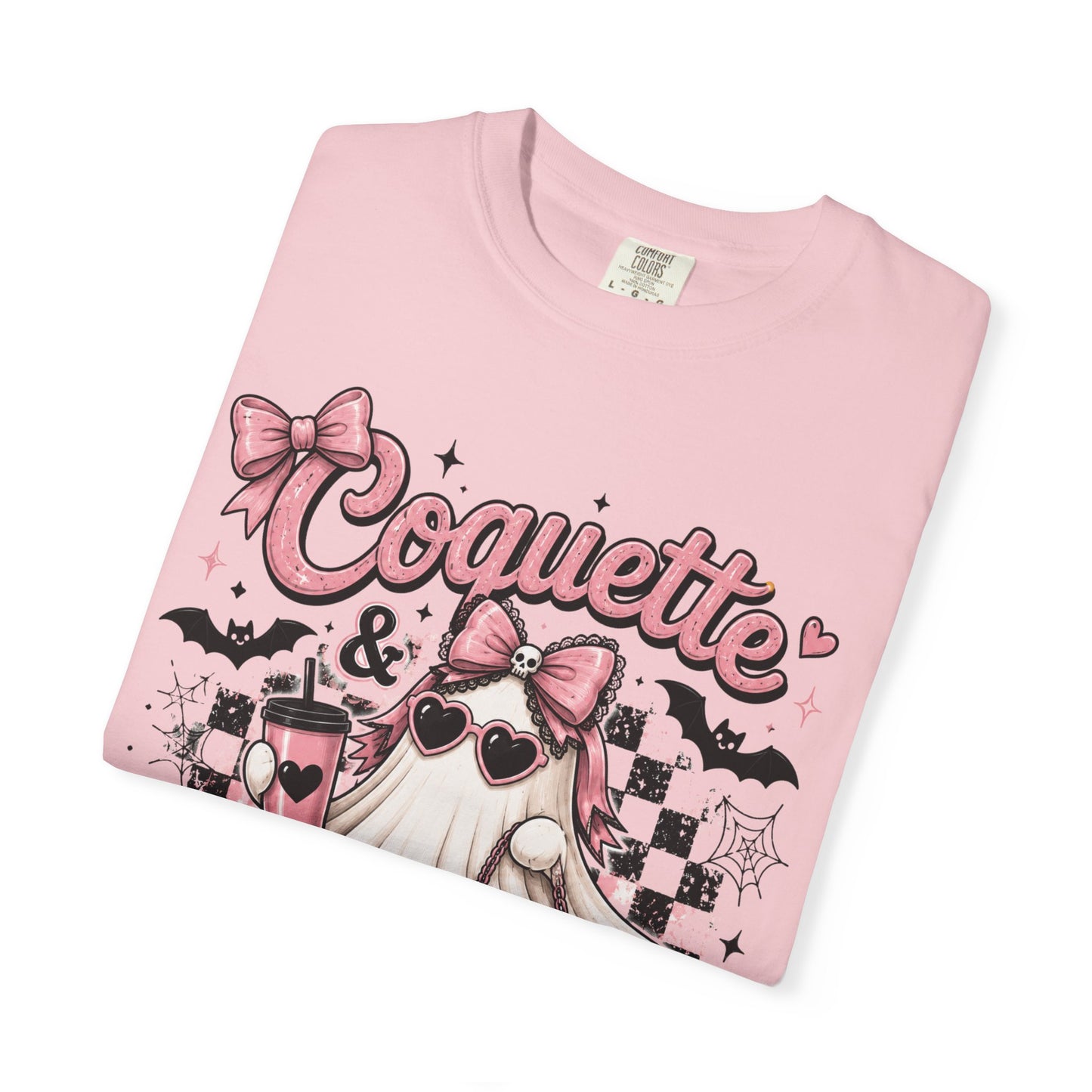 Coquette & Creepy Ghost Tee – Cute Gothic Halloween T-Shirt