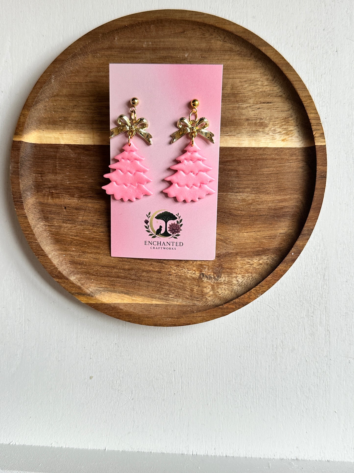 Tree Polymer Clay Dangle Earrings