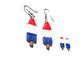Patriotic Popsicle Earrings, Red White Blue Earrings, 4th of July Earrings, Rocket Pop Jewelry, Summer Clay Earrings, Handmade USA Earrings