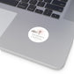 Discernment Over Distraction Round Sticker — Christian Cross Inspirational Vinyl