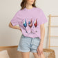 Red Wine & Blue T-Shirt — Patriotic Wine Glasses 4th of July Tee