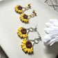 Enchanted Mini Sunflower Polymer Clay Dangle Earrings