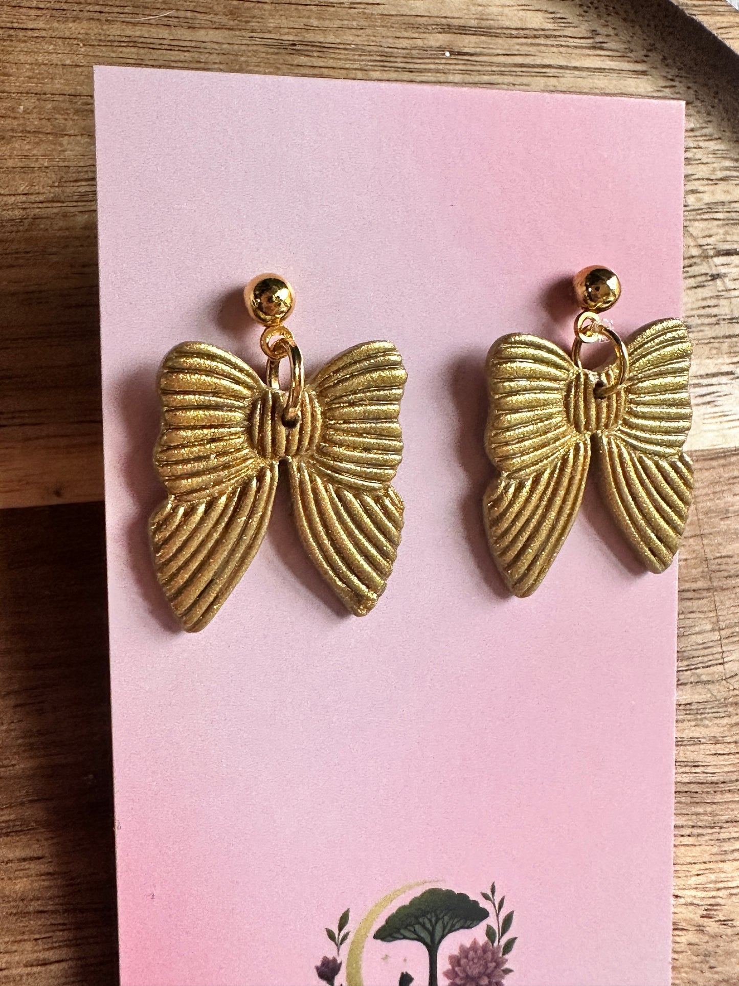 Mini Grace Bows Polymer Clay Dangle Earrings