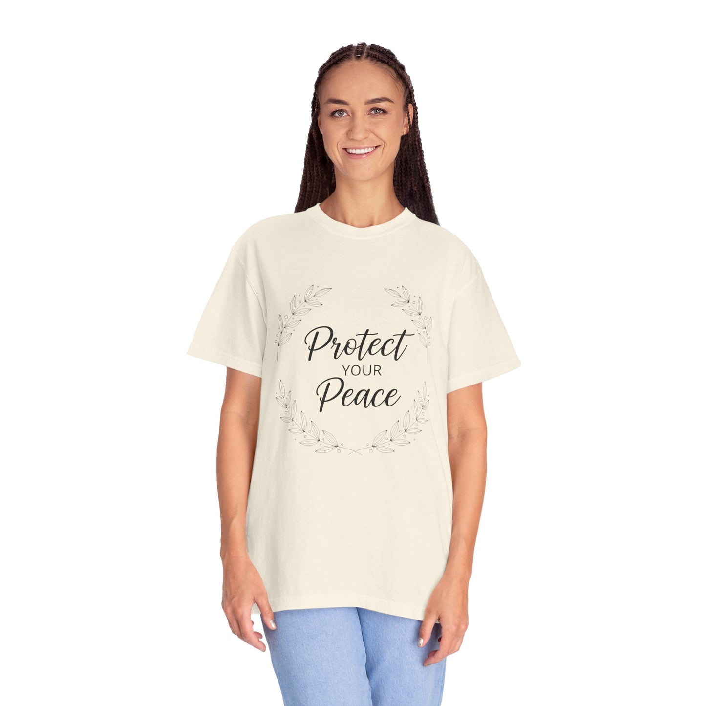 Protect Your Peace T-Shirt — Inspirational Floral Graphic Tee