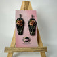 Enchanted Coffin Earrings – Dark Elegance with a Floral Twist