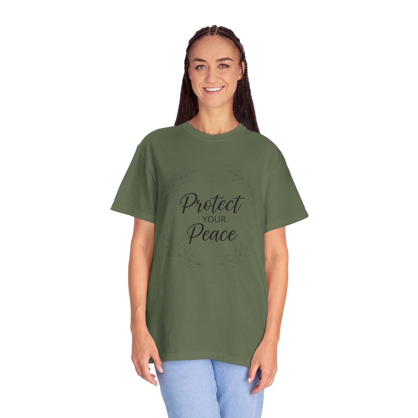 Protect Your Peace T-Shirt — Inspirational Floral Graphic Tee