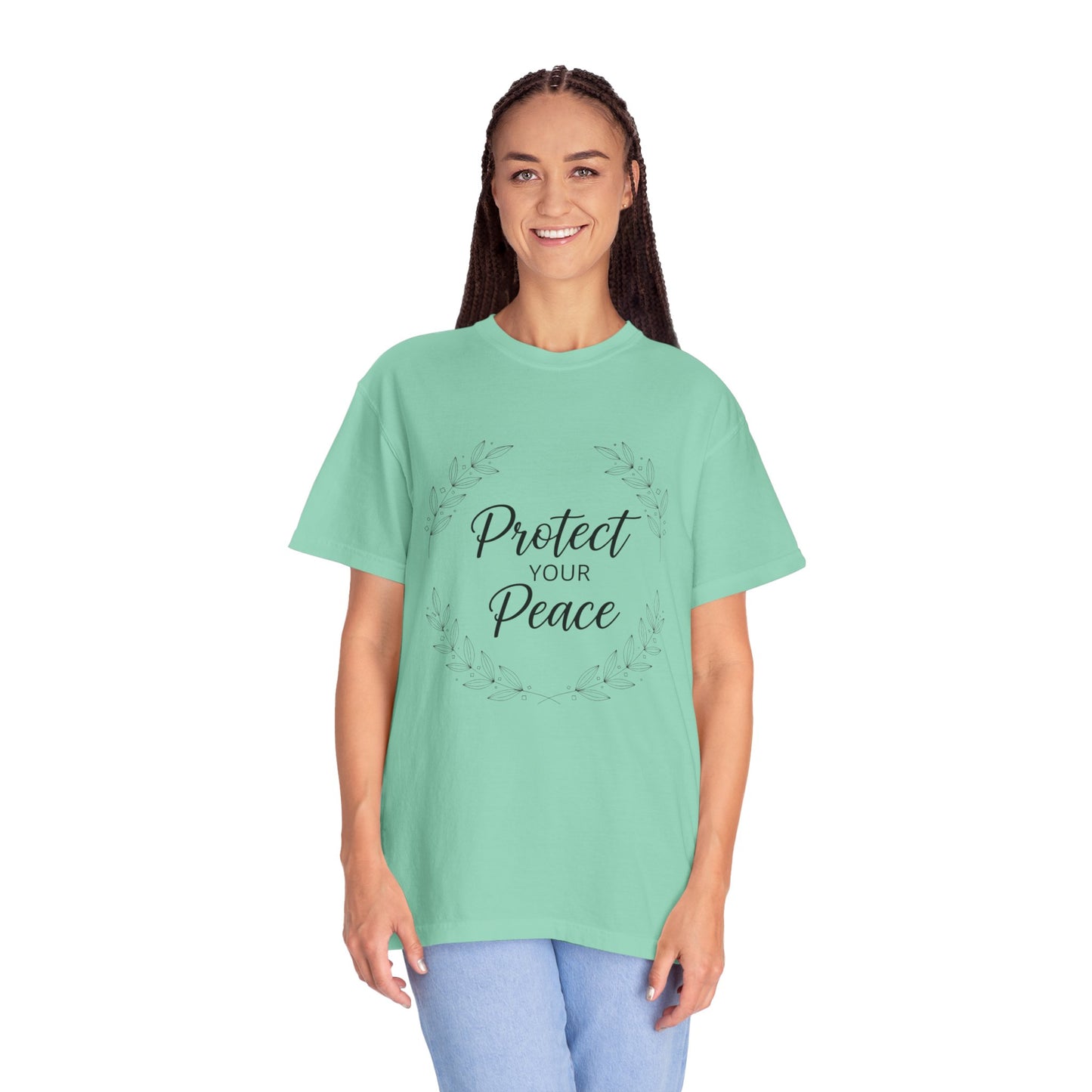 Protect Your Peace T-Shirt — Inspirational Floral Graphic Tee