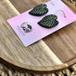 Enchanted Tropical Leaf Earrings – Handmade Polymer Clay Jewelry, Nature Inspired Earrings, Botanical Statement Earrings, Jungle Leaf Hoops