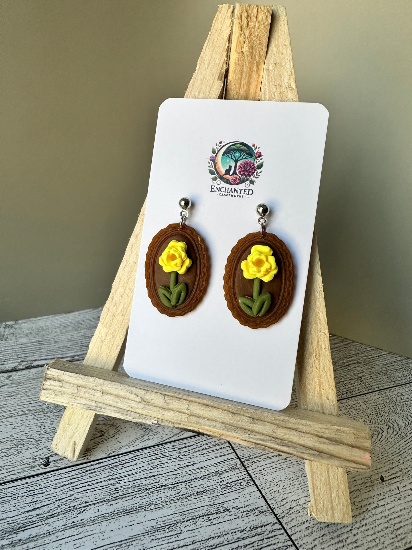 Bloom Dangles – Vintage Floral Cameo Earrings