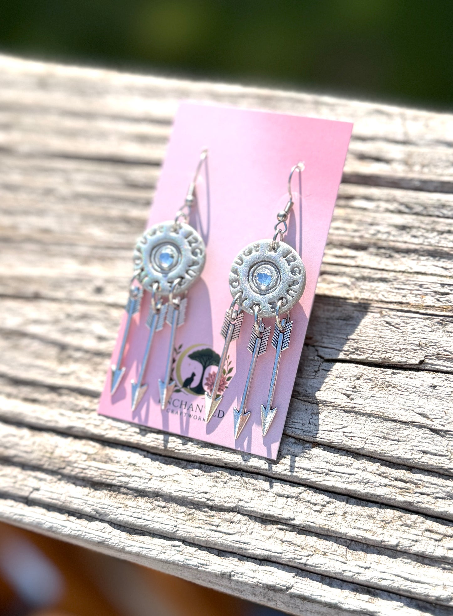 12 Gauge Shell Arrow Dangle Earrings, Western Boho Earrings, Shot Shell Jewelry, Cowgirl Arrow Earrings, Rustic Gift