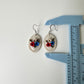 Star-Spangled Patriotic Red White and Blue Cameo Polymer Clay Dangle Earrings
