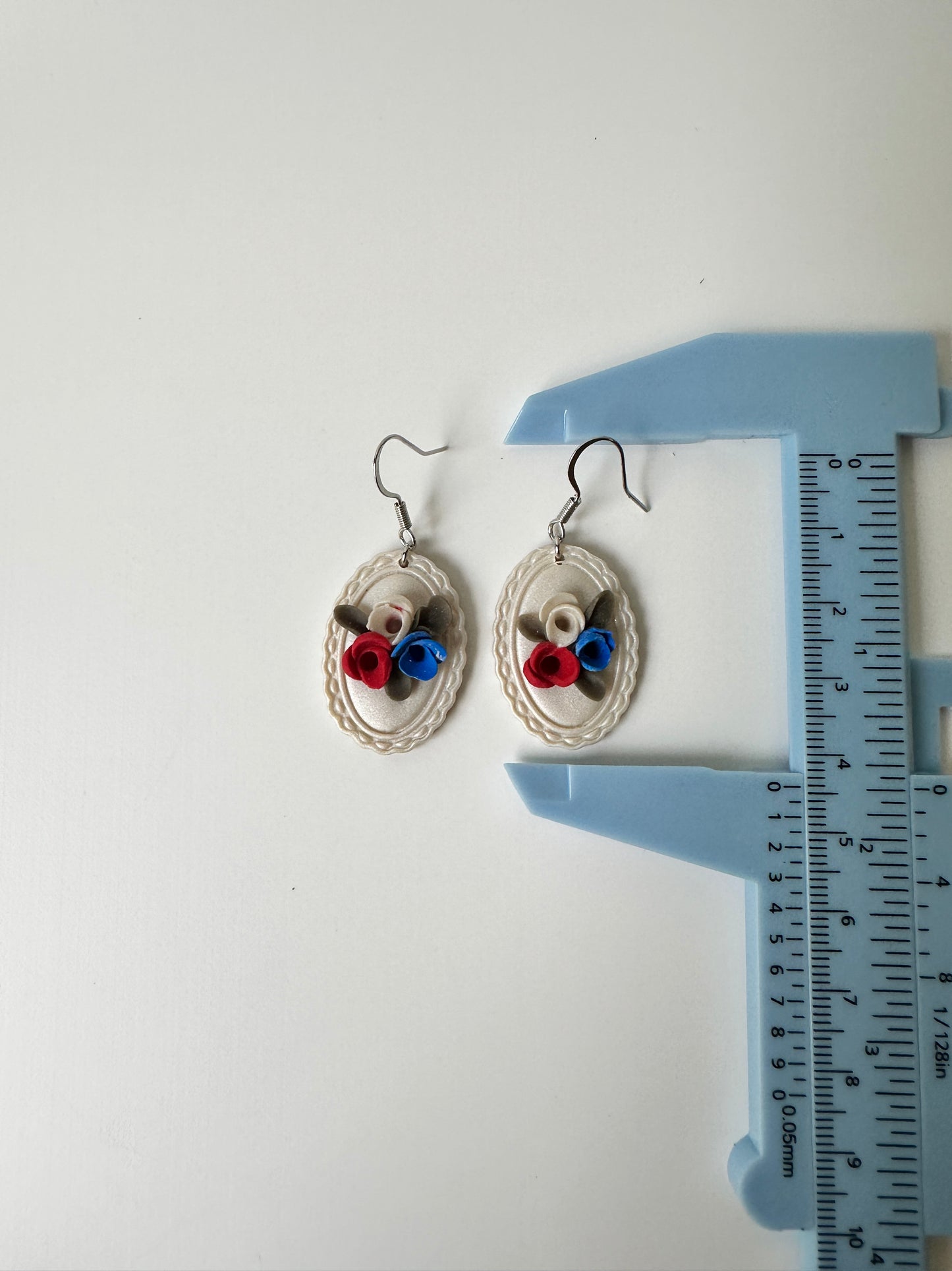 Star-Spangled Cameo Dangle Earrings