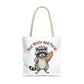 Red White and Feral Raccoon Tote Bag – 'Merica Hot Dog Patriotic Canvas Tote